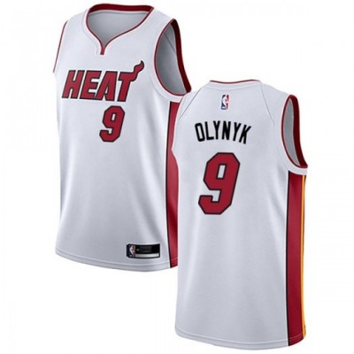 Nike Miami Heat #9 Kelly Olynyk White Youth NBA Swingman Association Edition Jersey